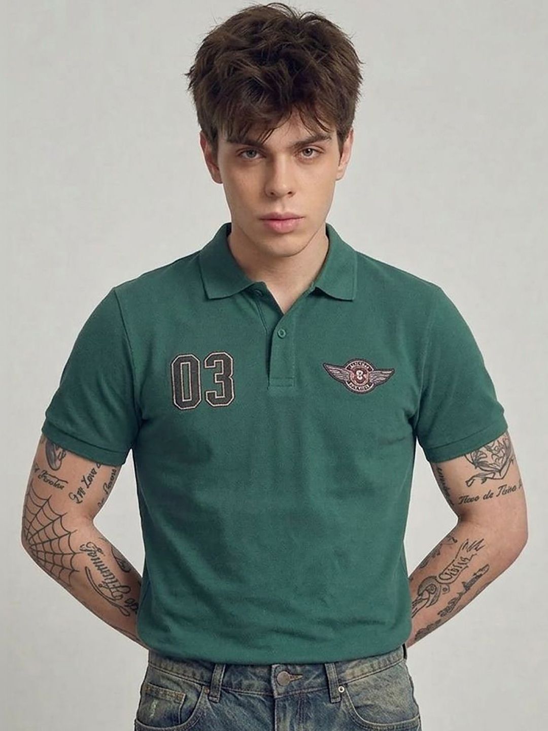SZN Men Polo Collar T-shirt