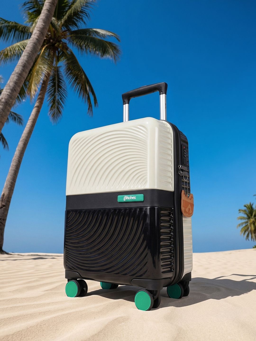 glitchez Colorblocked Hard-Sided Cabin Trolley Bag