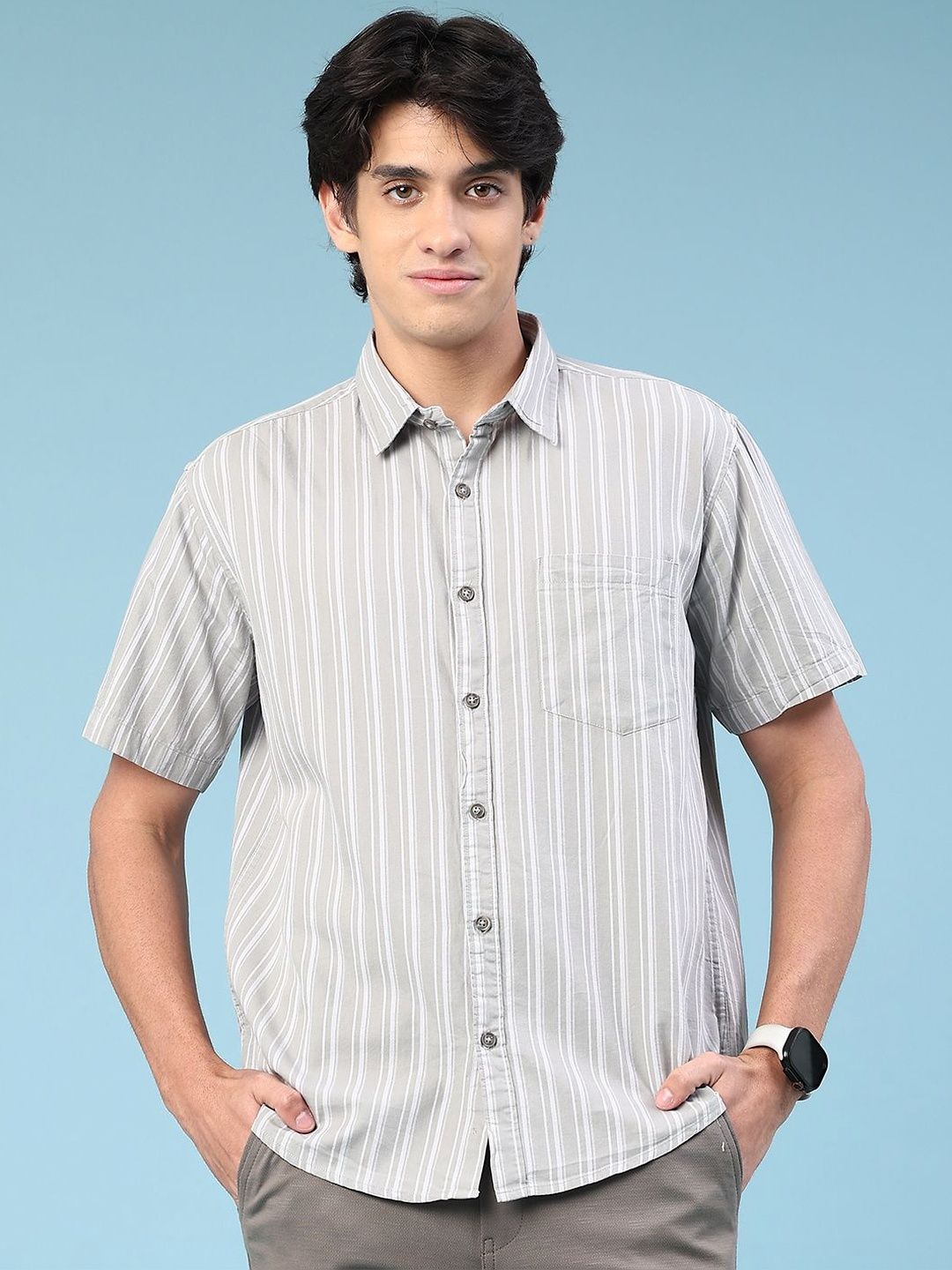 V-Mart Men Striped Casual Shirt
