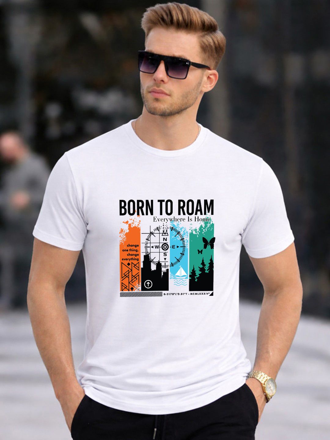 LAUREN ADAMS Men Printed T-shirt