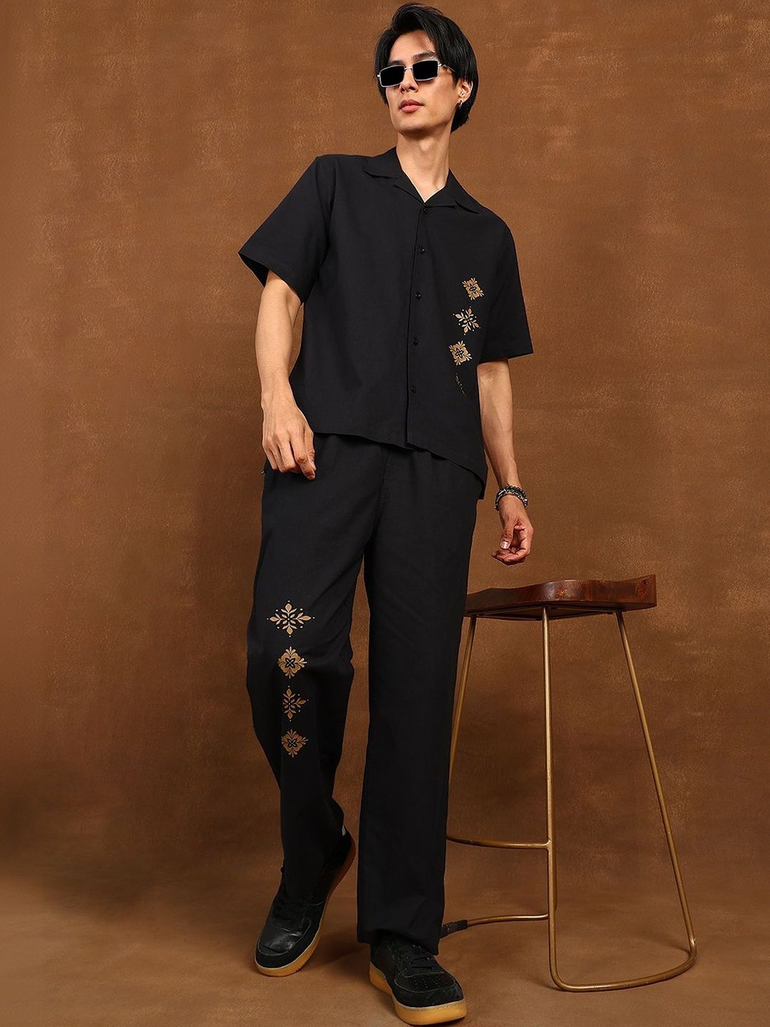 FABMADE FABMADE Men Cotton Linen Shirt & Trouser Co-Ord Set