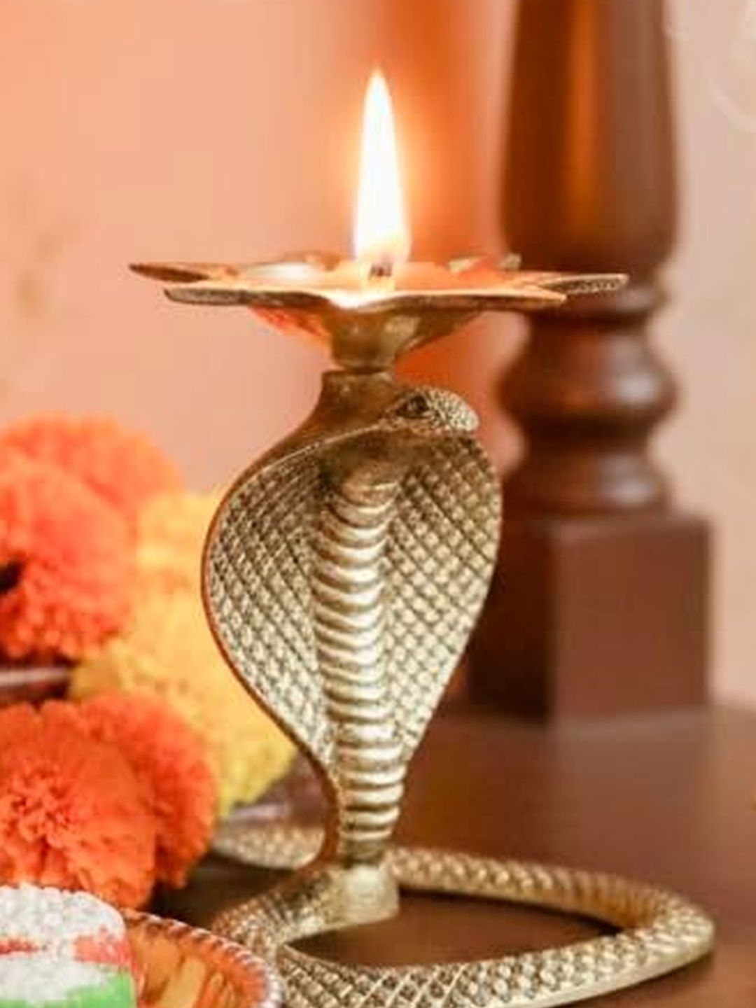 BLISSFUL DECOR Gold-Toned Idol Showpiece