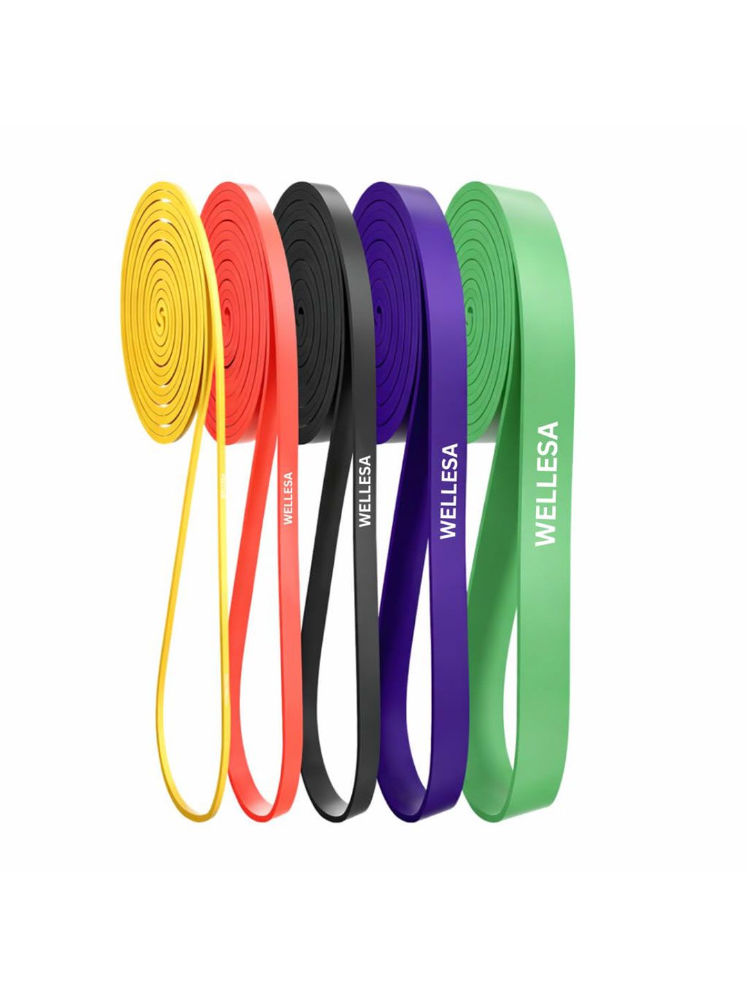 Wellesa Wellesa Set Of 5 Resistance Bands For Body Stretching