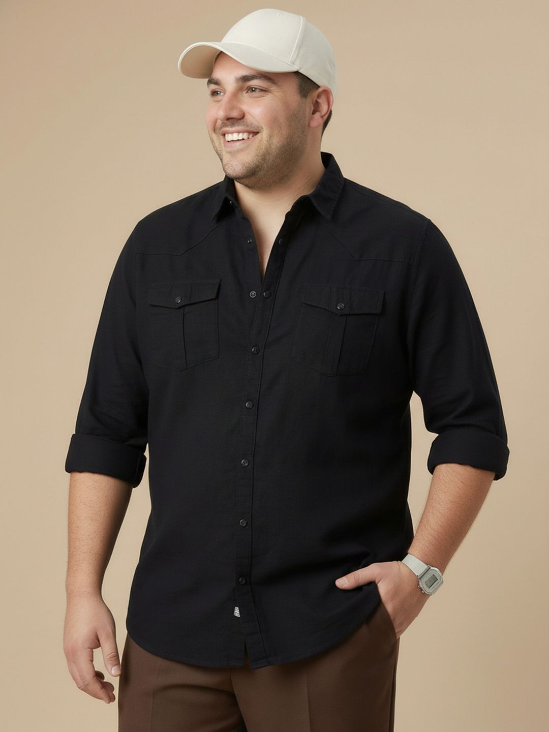 Sztori Spread Collar Pure Cotton Casual Shirt