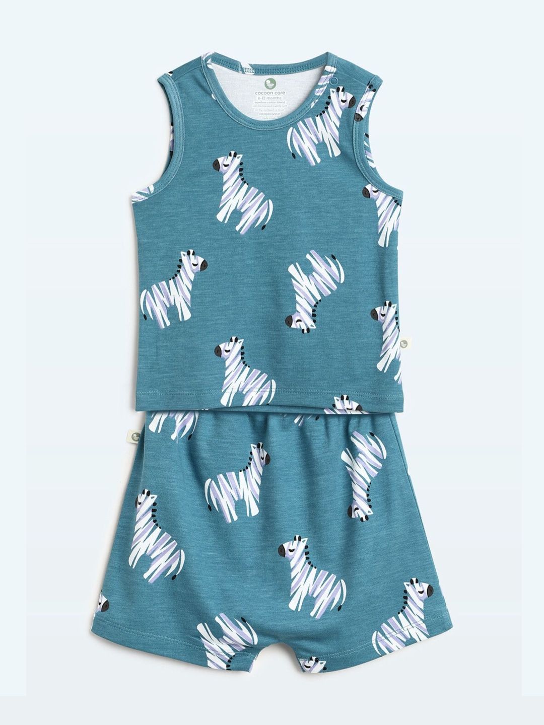cocoon care Unisex Kids Printed Top with Shorts