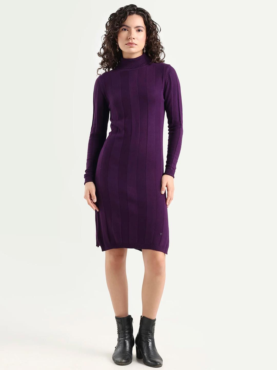 strapless open back dress Lilac Ribbed Long Dress