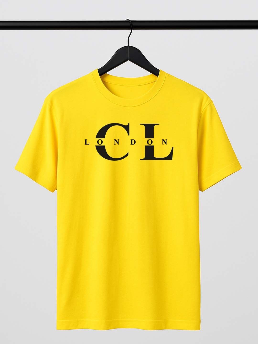 Greylongg Men Typography Printed Round Neck Short Sleeves T-shirt