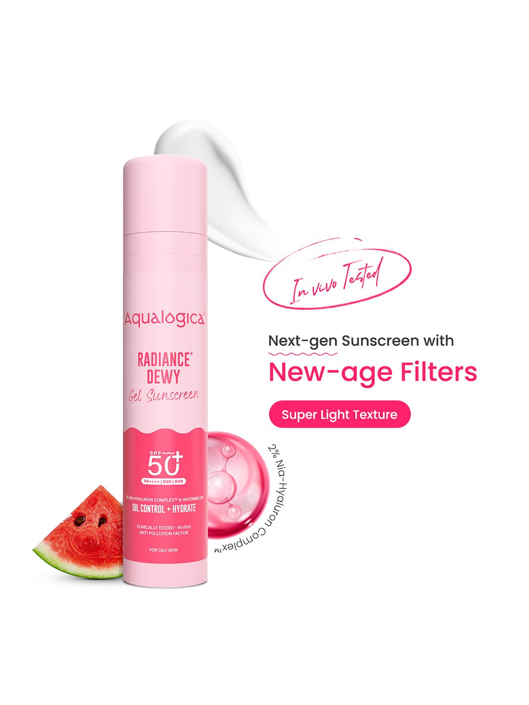 Aqualogica Aqualogica Lightweight SPF 50+ PA+++ Radiance & Dewy Sunscreen For Oily Skin 50g