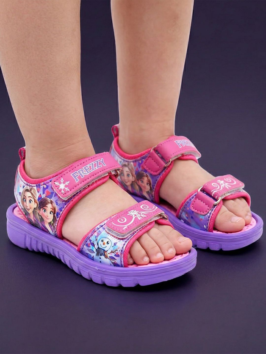 Green Comfort Girls Leather Comfort Sandals