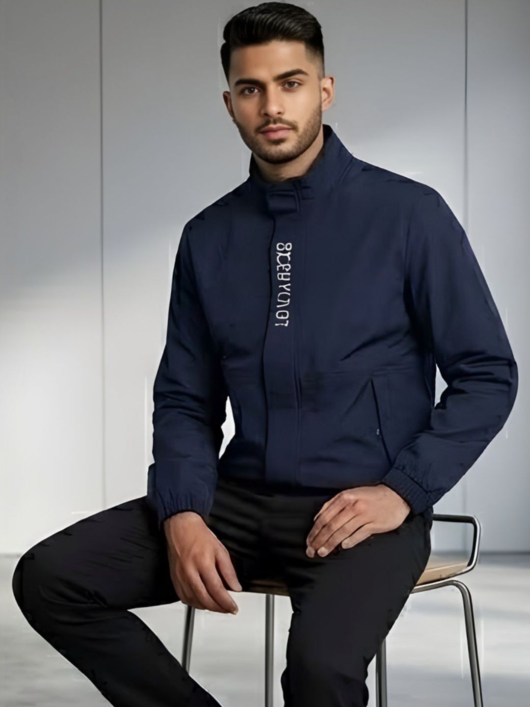 MIA FASHION Men Windcheater Biker Jacket