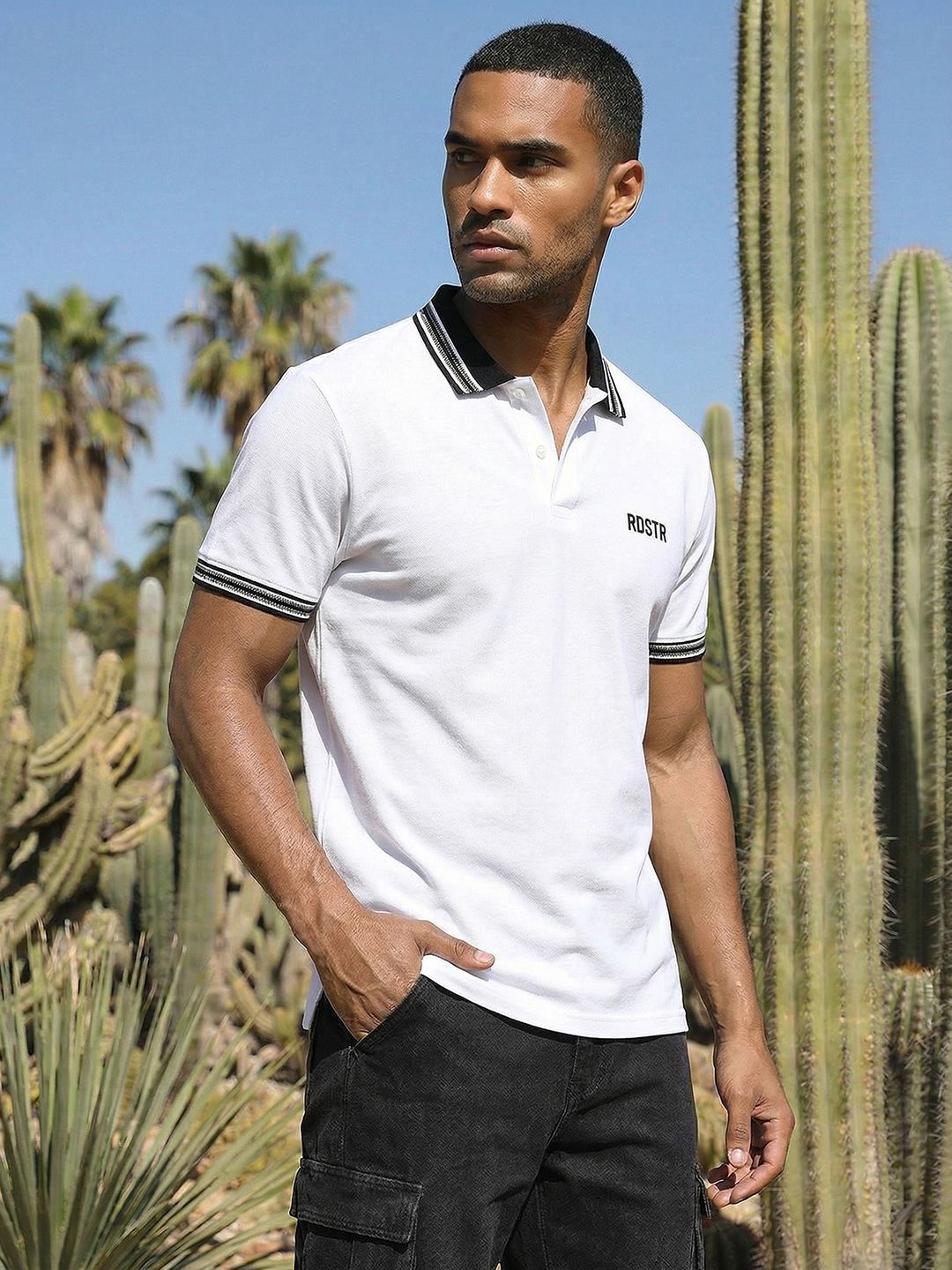 The Roadster Life Co. Polo Collar Pure Cotton T-shirt