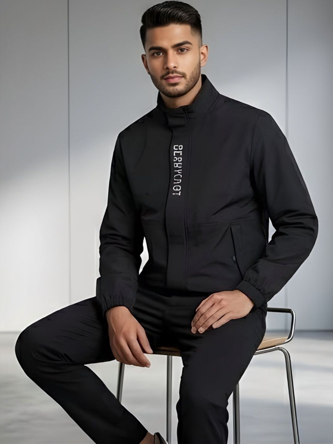 MIA FASHION Men Windcheater Biker Jacket
