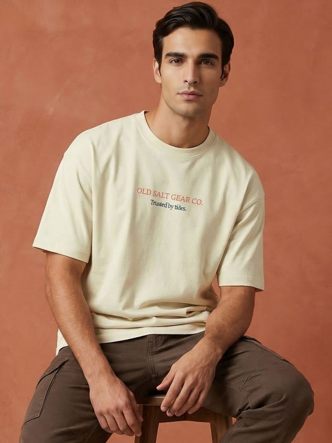 NOBERO Men Cotton Printed Short Sleeves T-shirt