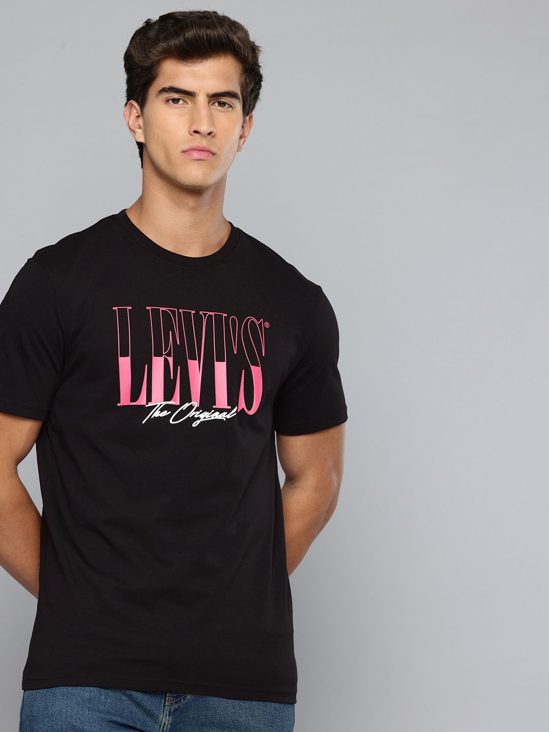 Levis Brand Logo Printed Pure Cotton Slim Fit T-shirt