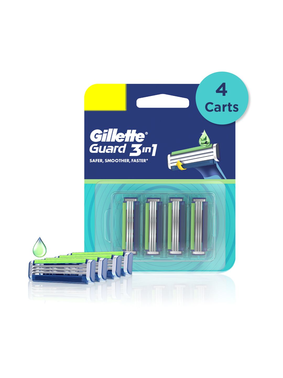 Gillette Gillette Guard 3in1 Mens Razor Cartridge - 4 Units
