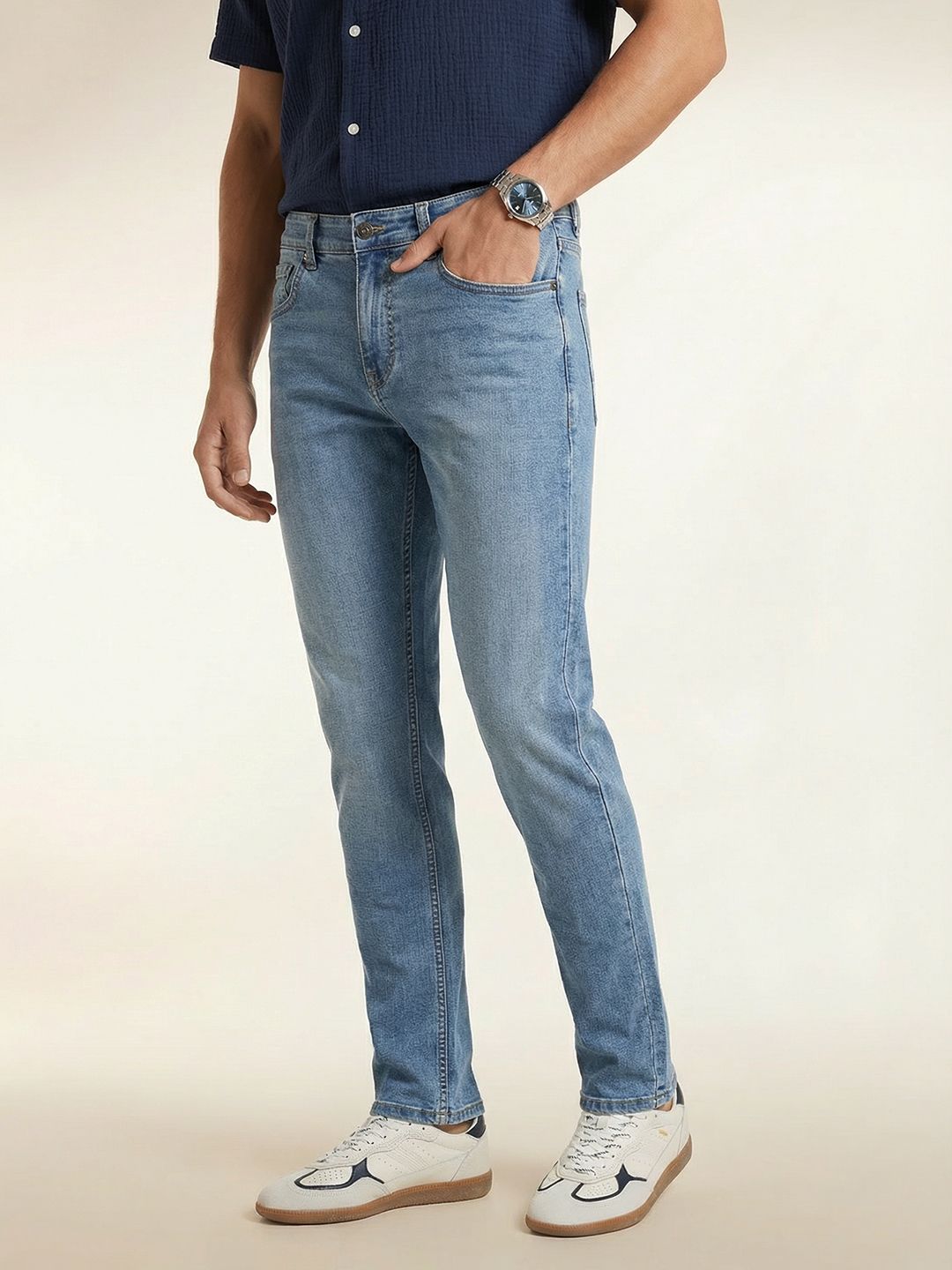 Nautica Men Slim Fit Light Fade Stretchable Jeans
