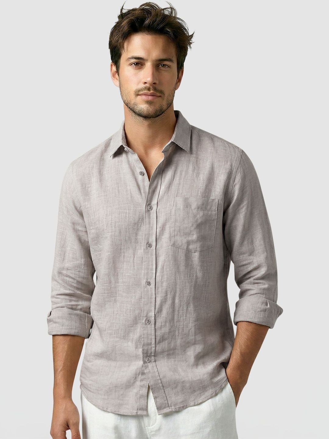 Beyoung Men Spread Collar Regular Fit Shirt