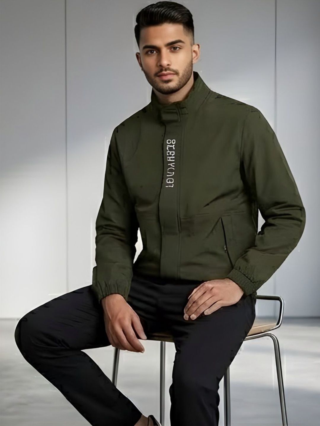 MIA FASHION Men Windcheater Biker Jacket