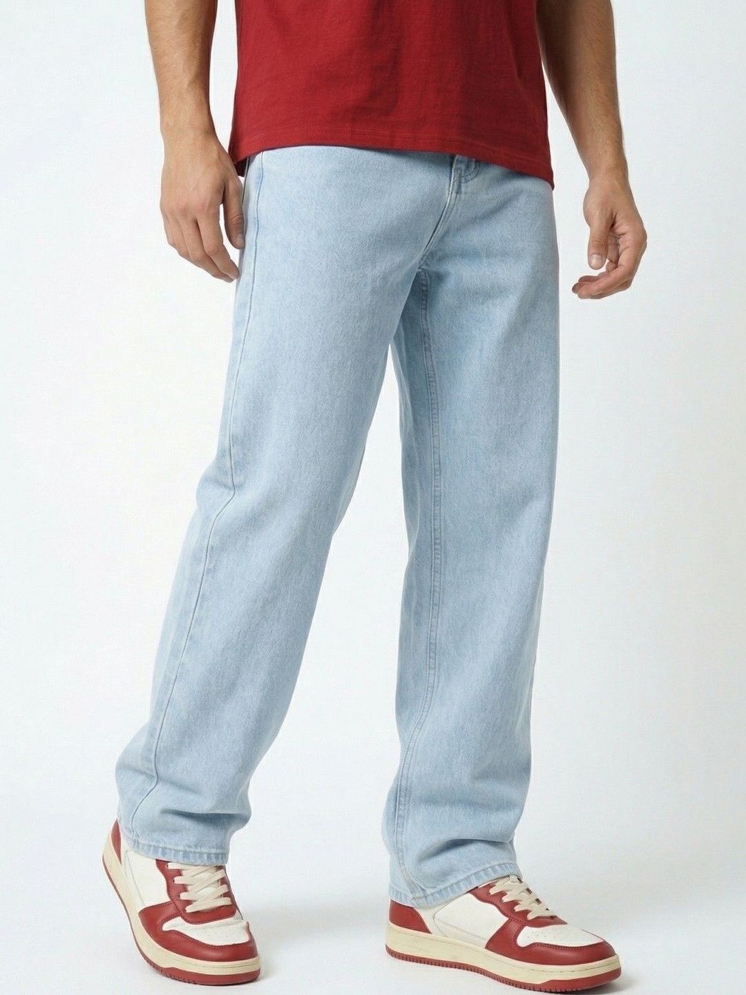 glitchez Men Relaxed Fit Mid-Rise Jeans