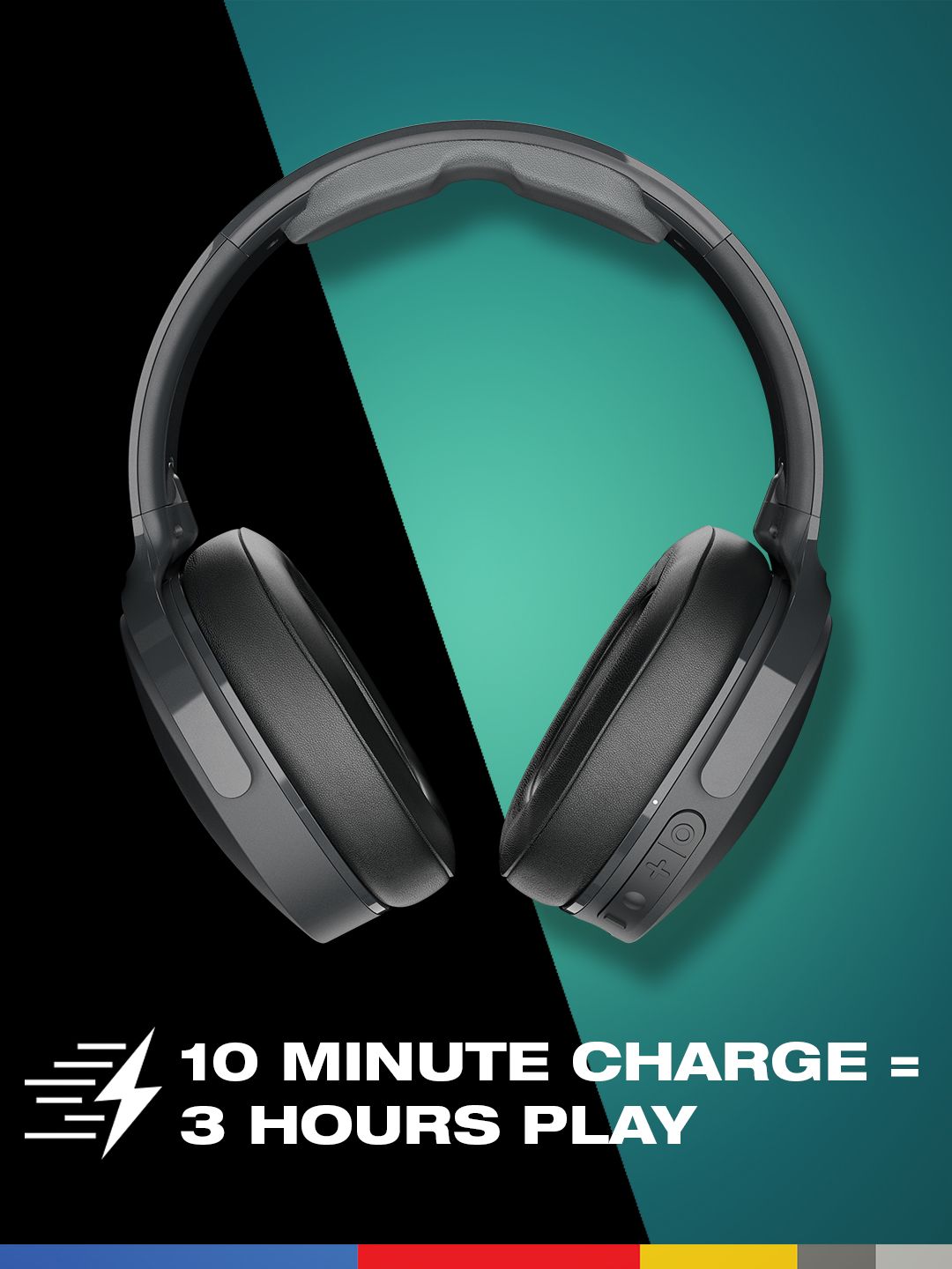 Skullcandy Hesh ANC Over-Ear Noise Cancelling Wireless Headphones,22 Hr Battery,Microphone