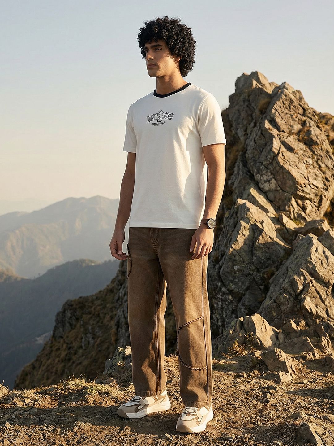 The Roadster Life Co. Typography Printed Pure Cotton T-shirt
