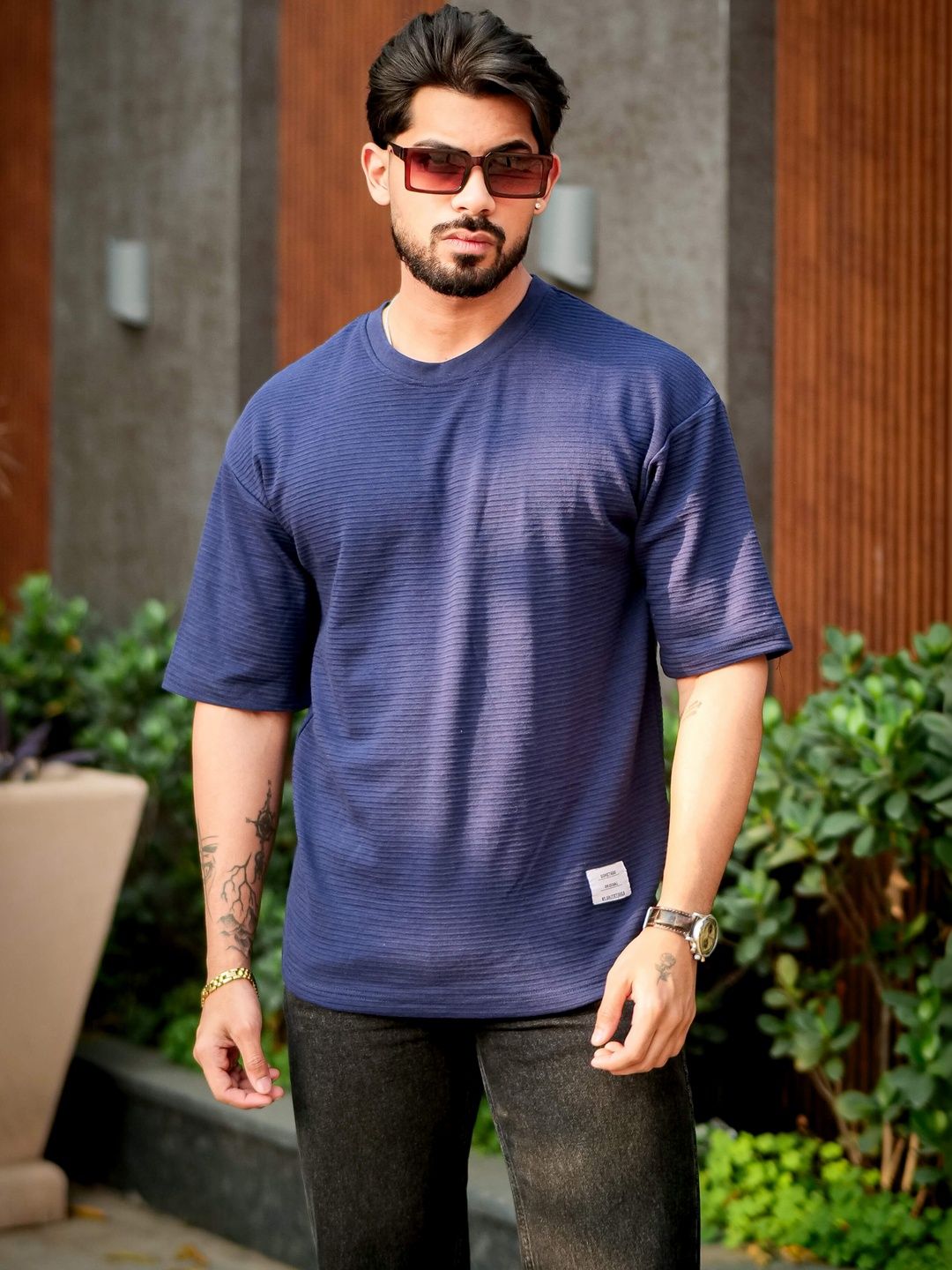 GRITSTONES Men Pure Cotton T-shirt