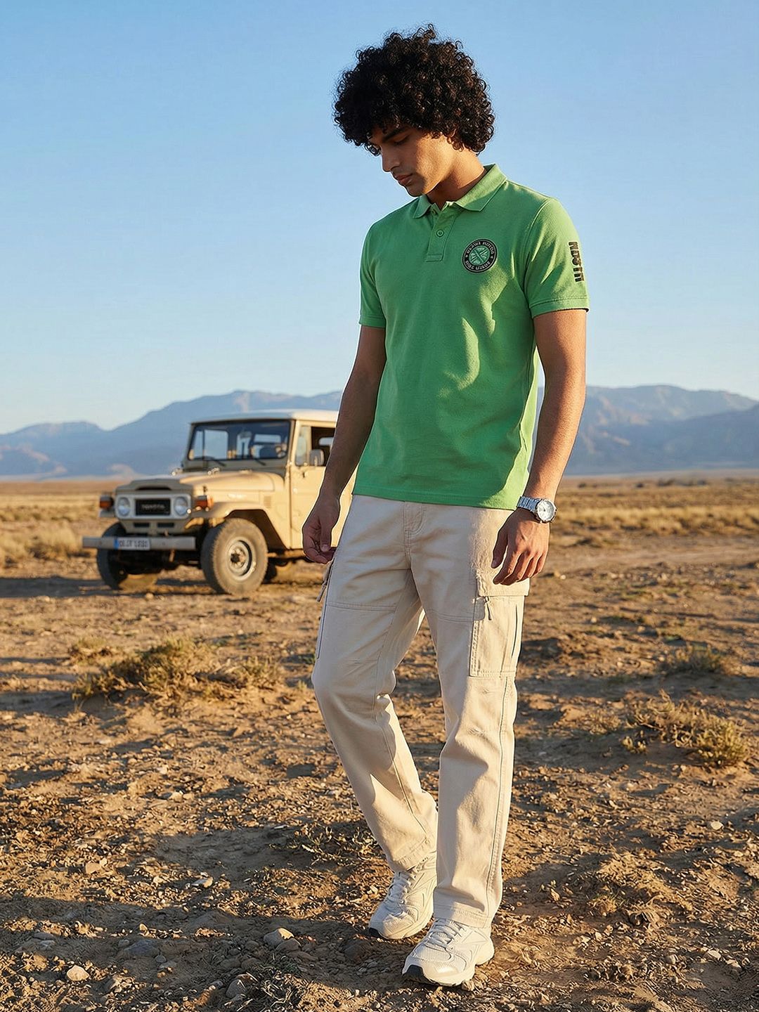 The Roadster Life Co. Polo Collar Applique T-shirt