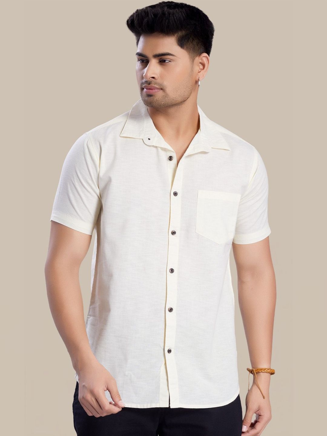 R.Code by The Roadster Life Co. Men Club Slim Fit Colourblocked Casual Shirt