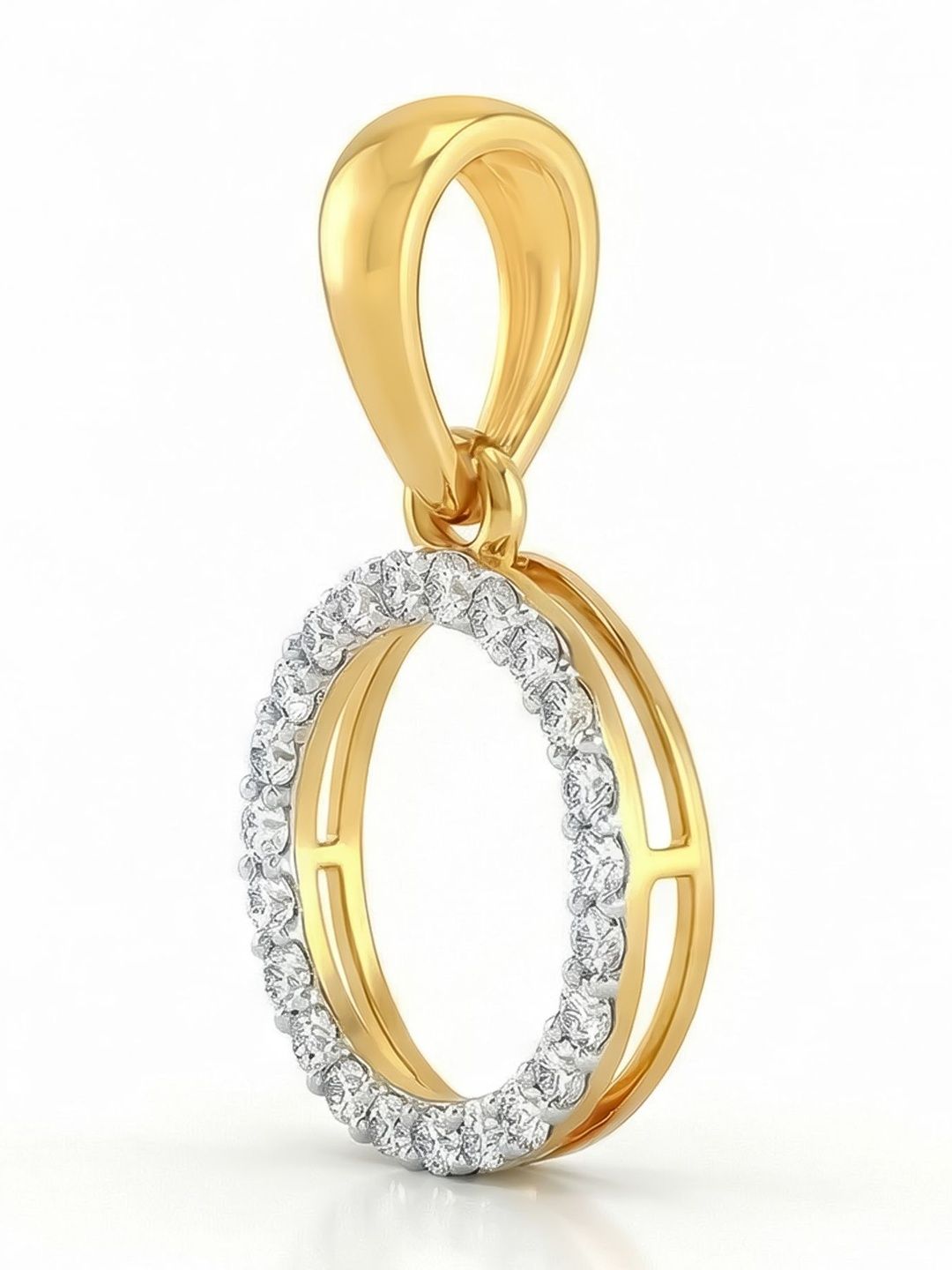 Muthoot Pappachan 18K Lab-Grown With 0.14 Carat Diamond Studded Pendant-0.55 g