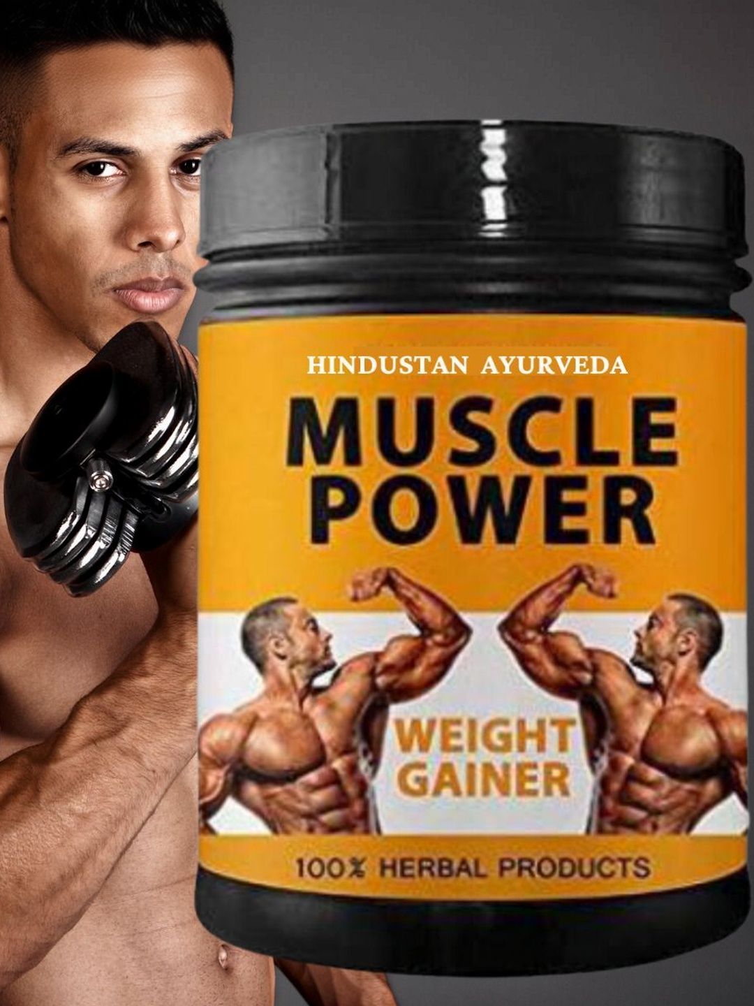 HINDUSTAN AYURVEDA HINDUSTAN AYURVEDA Muscle Power Weight Gainer Powder - 500g