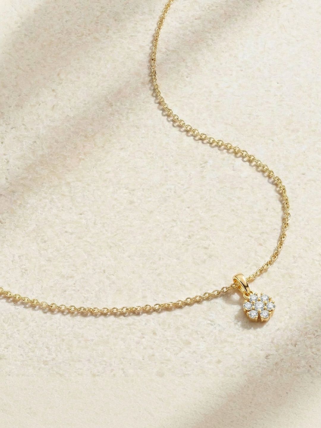 PALMONAS Spherical Cluster 9 Kt Gold Pendant With 0.12 Carat Lab Grown Diamond - 0.28 g