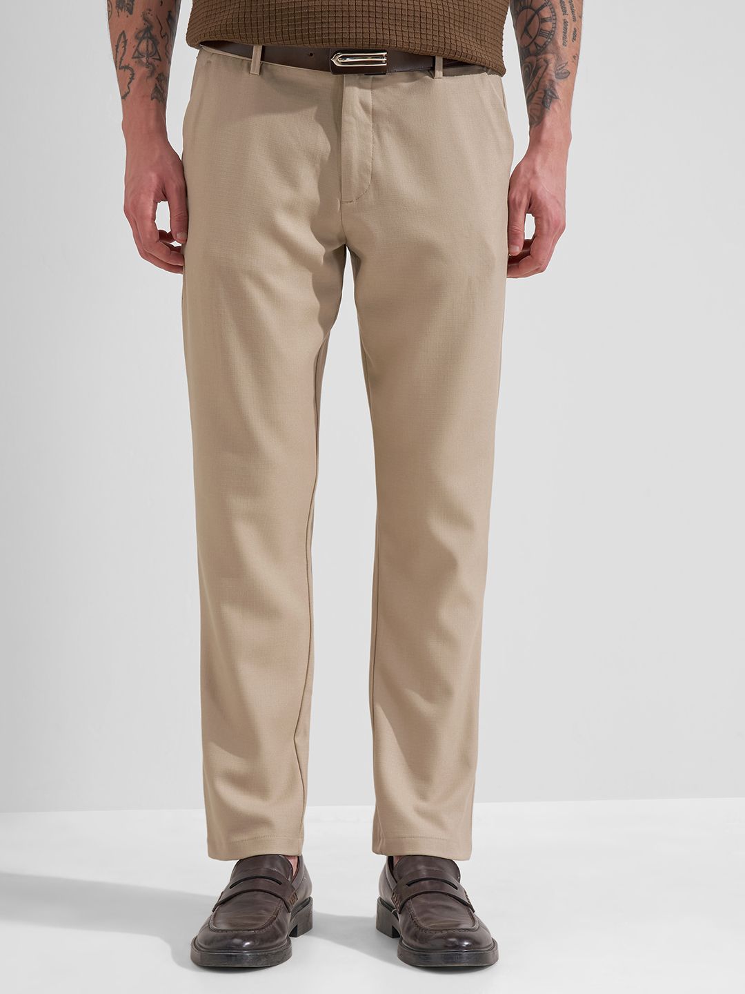 HIGHLANDER Men Slim Fit Easy Wash Trousers