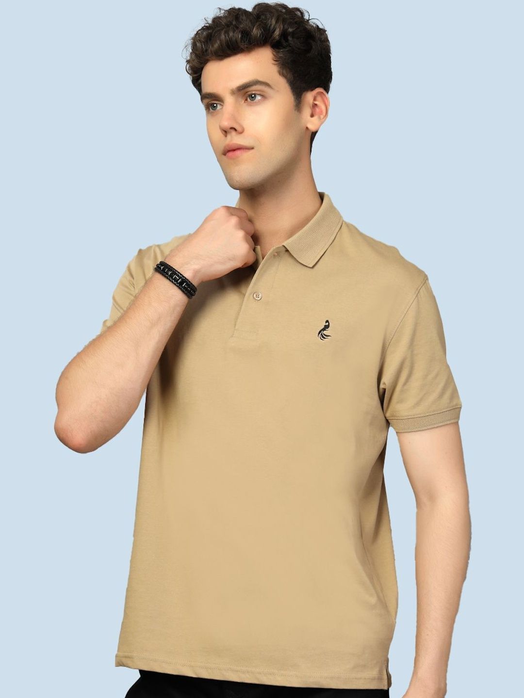 KLOUE Men Polo Collar T-shirt