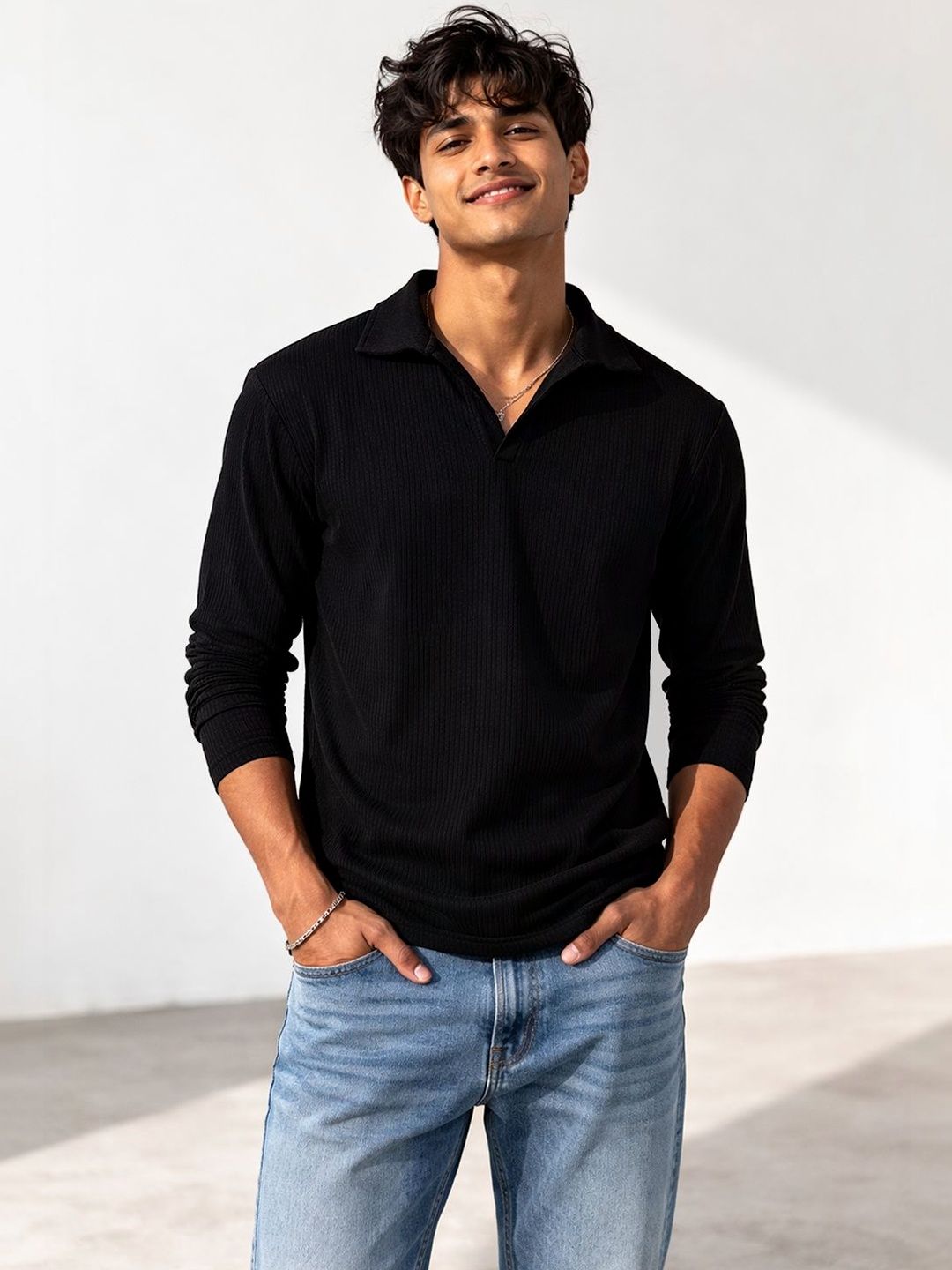 Mast & Harbour Men Polo Collar T-shirt