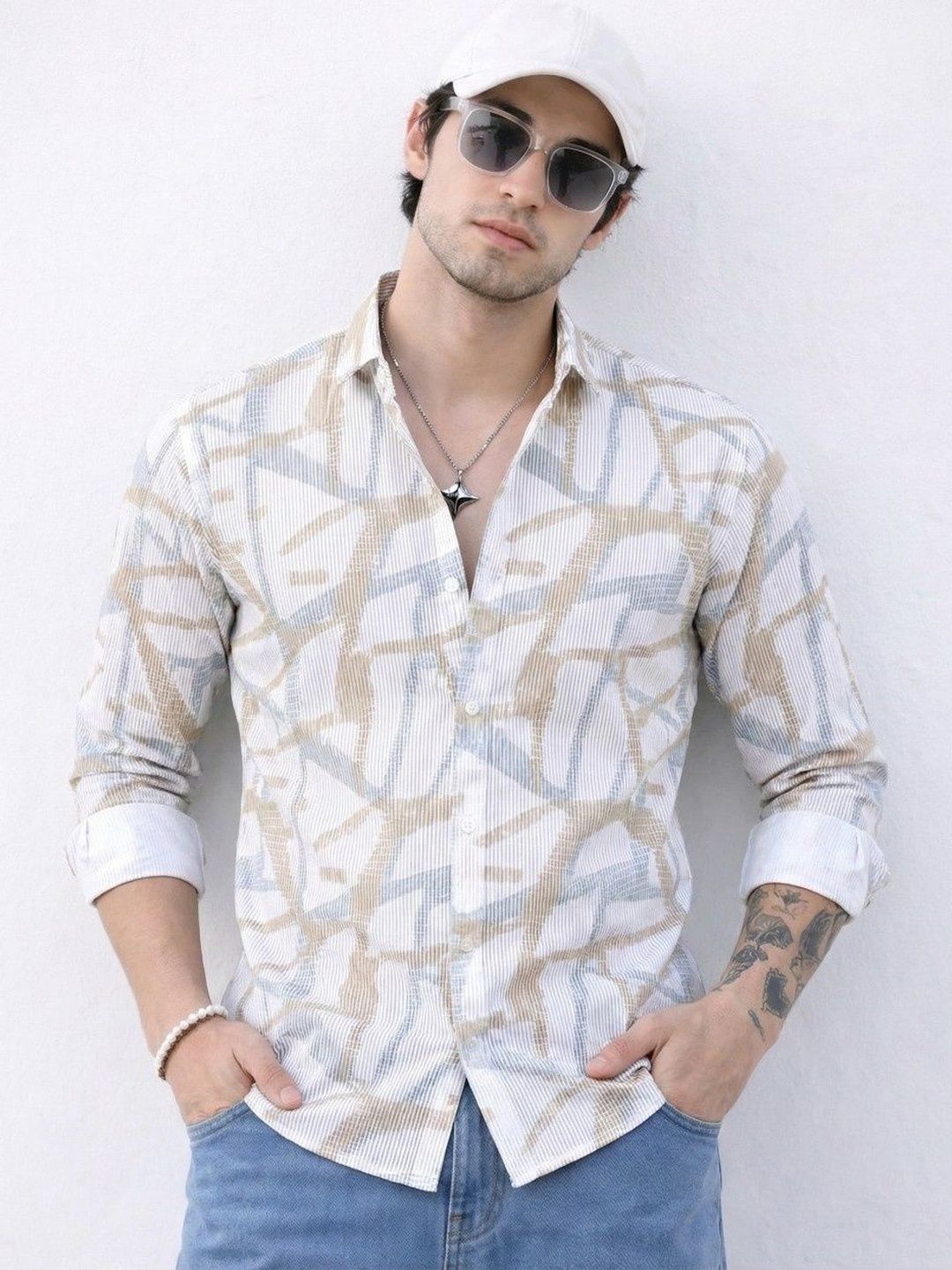 R.Code by The Roadster Life Co. Men Original Striped Casual Shirt