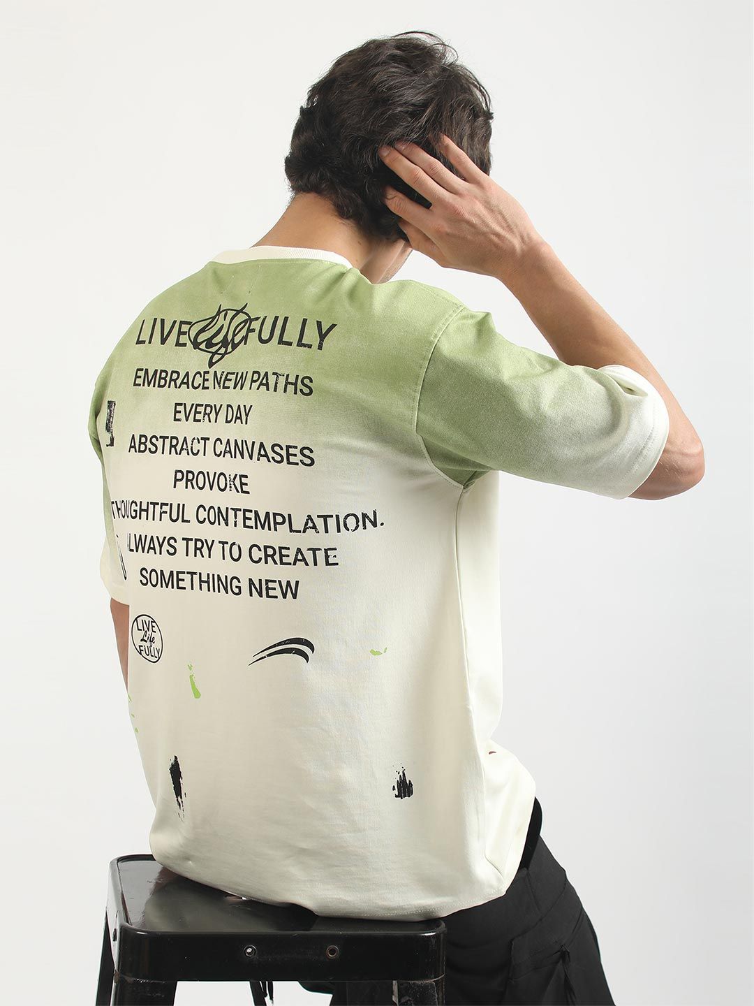 Maniac Men Typography Dyed T-shirt
