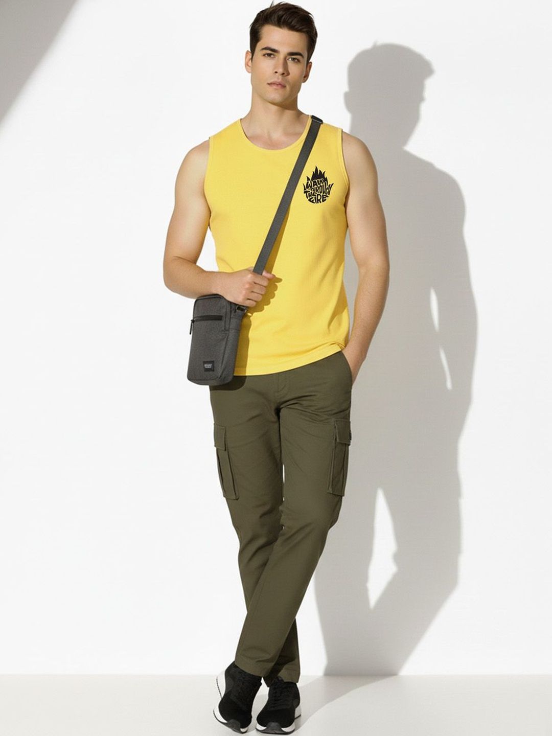 WOOSTRO Printed Assorted Cotton Gym Vest