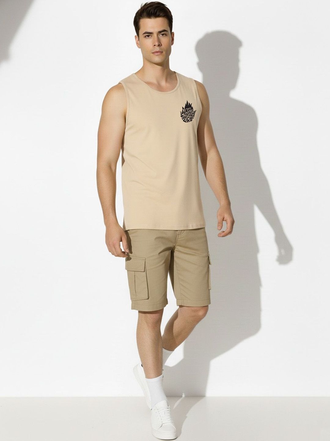 WOOSTRO Printed Assorted Cotton Gym Vest
