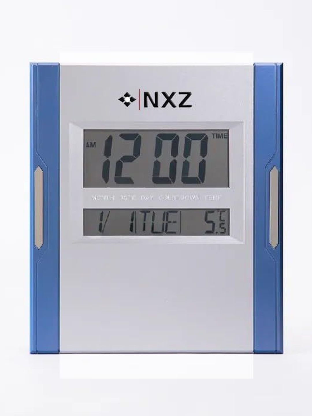 NXZ NXZ Grey & Blue Printed Wall Clock