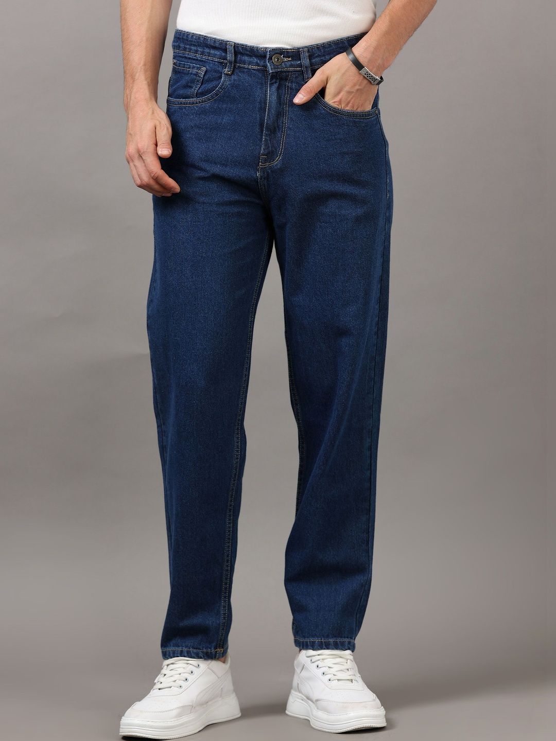 R.Code by The Roadster Life Co. Men Smart Mid-Rise Jeans