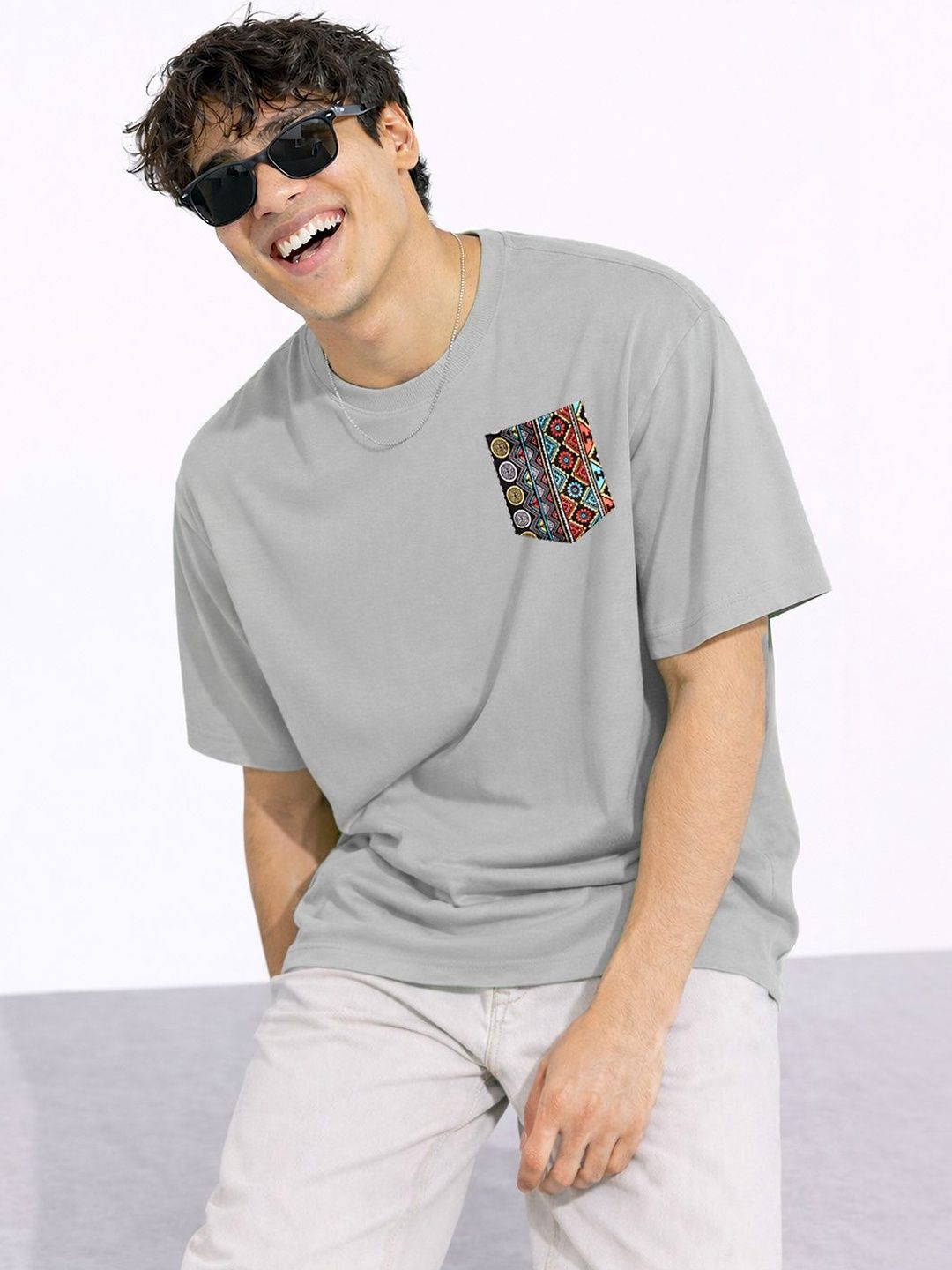 Mast & Harbour Men Drop-Shoulder Sleeves T-shirt