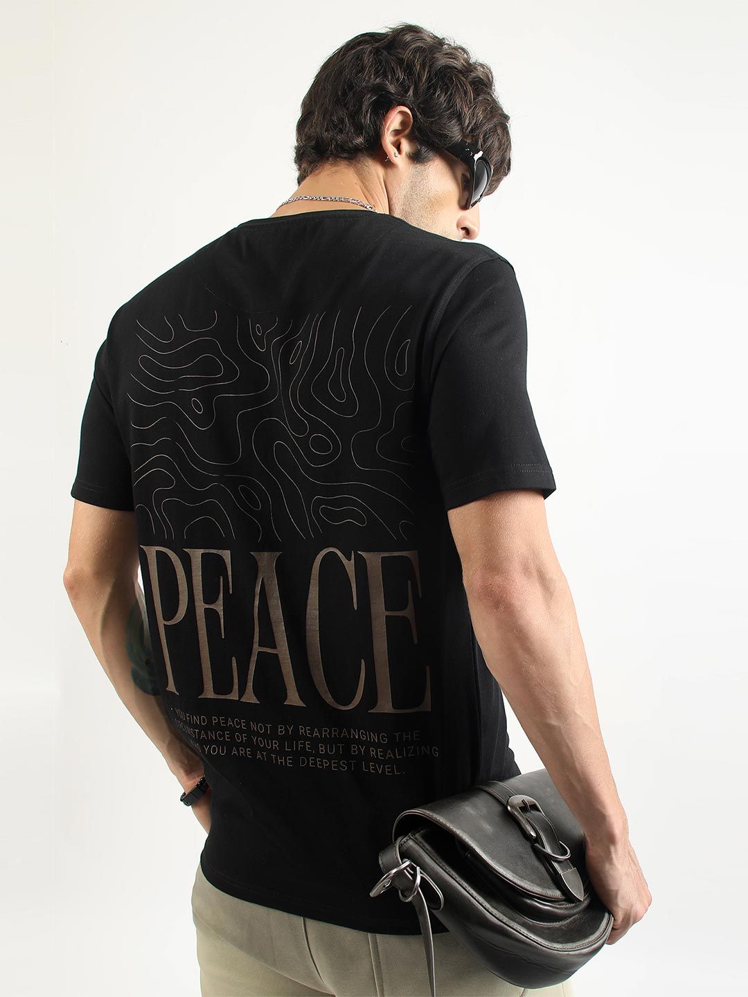 Maniac Men Typography Printed T-shirt
