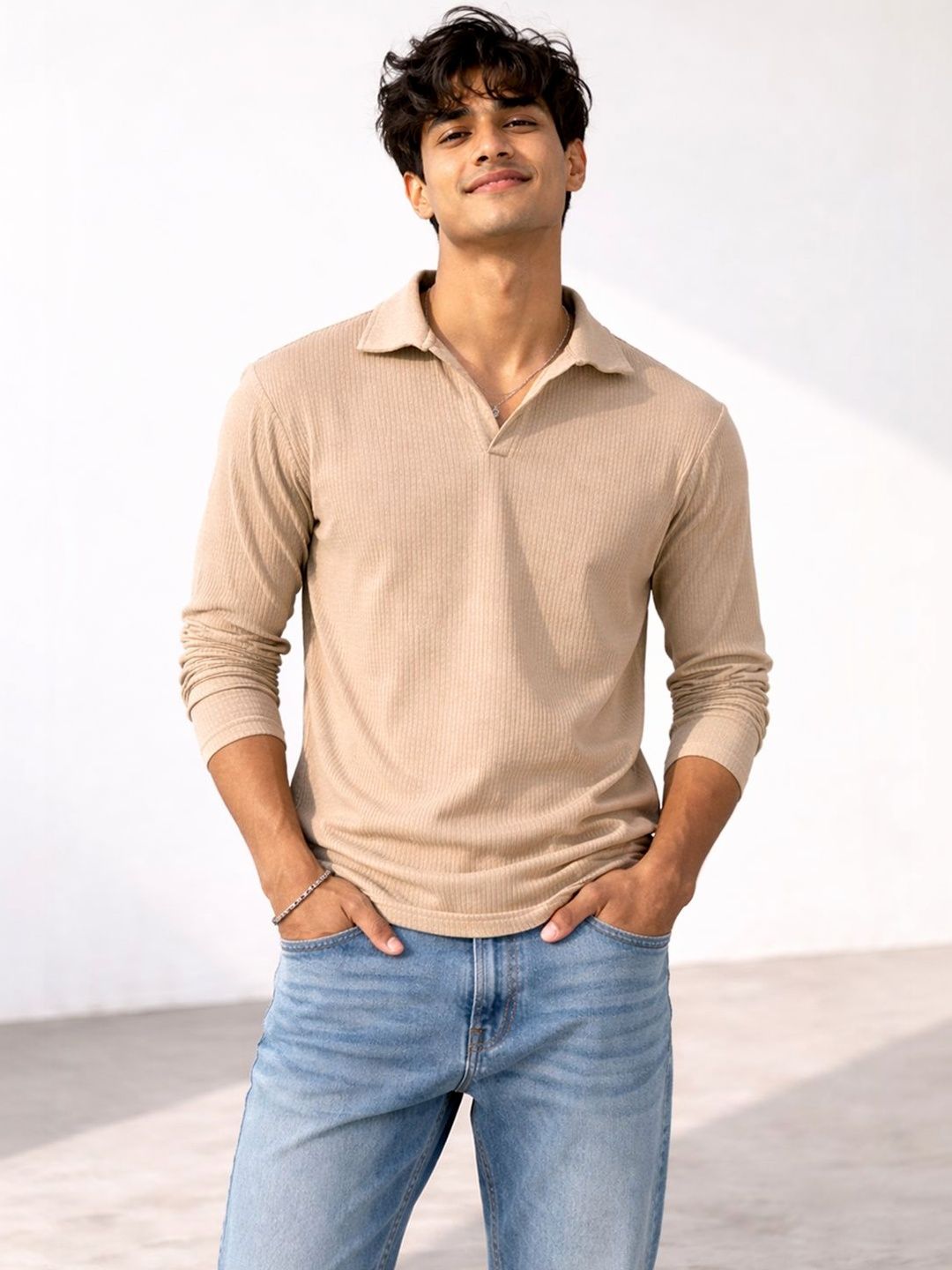 Mast & Harbour Men Polo Collar T-shirt