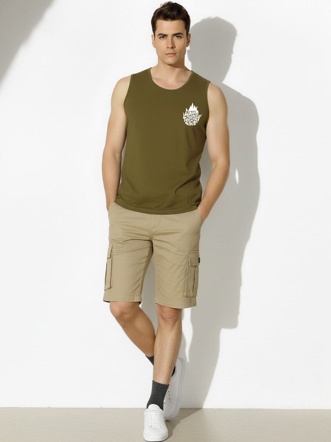 WOOSTRO Printed Assorted Cotton Gym Vest