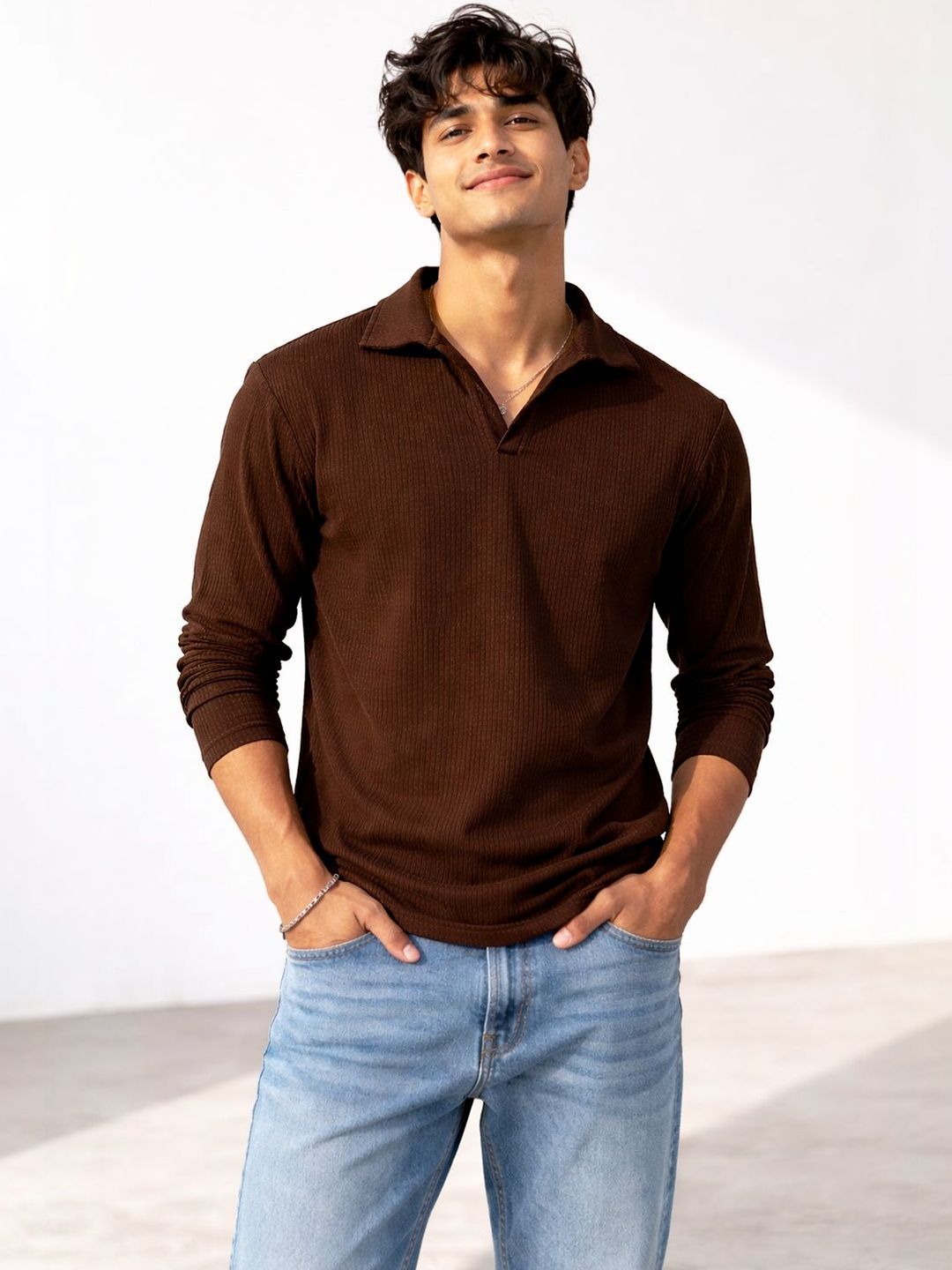 Mast & Harbour Men Polo Collar T-shirt
