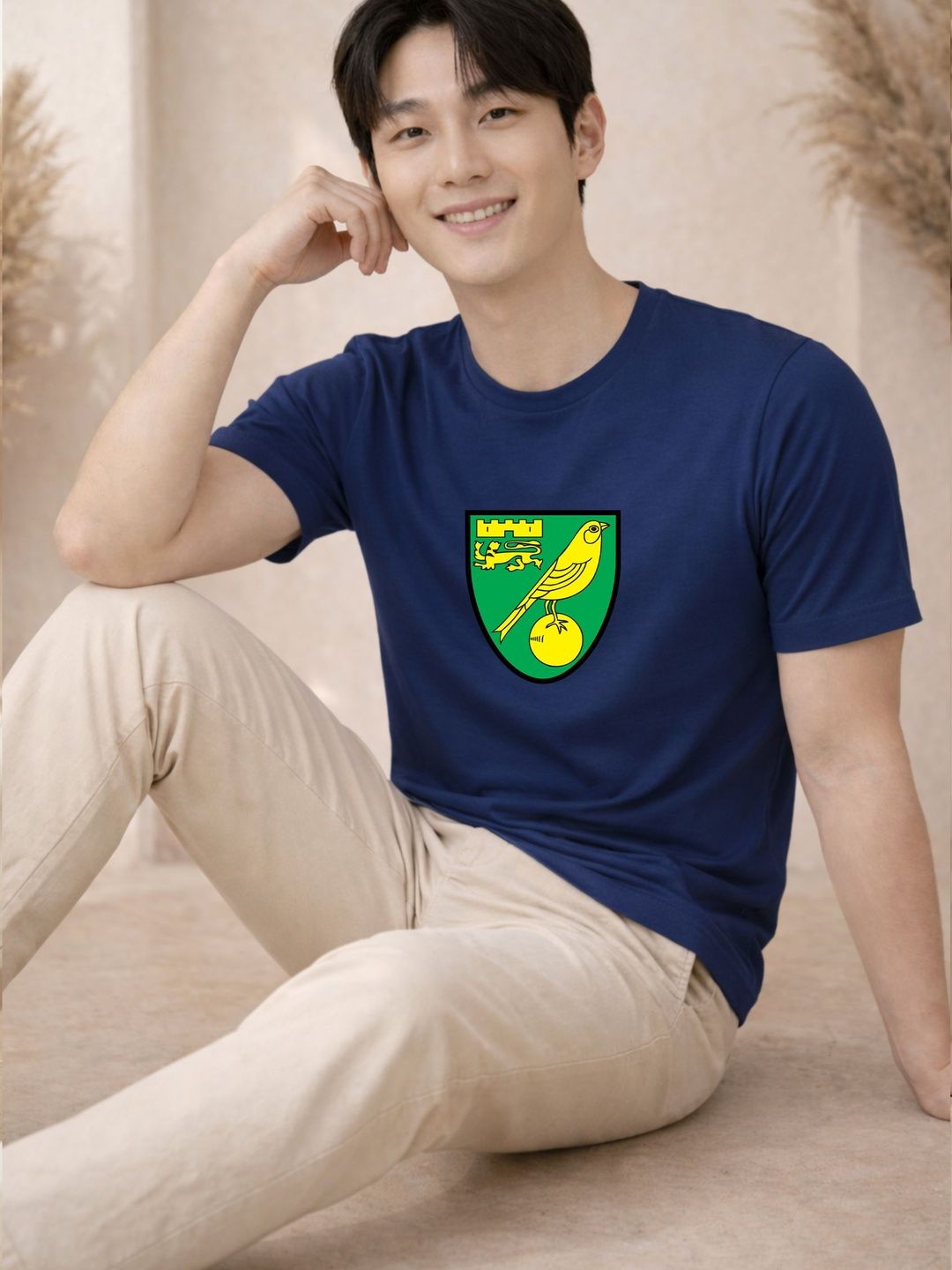 HERE&NOW Men Graphic Printed Round Neck Regular Fit Cotton T-shirt