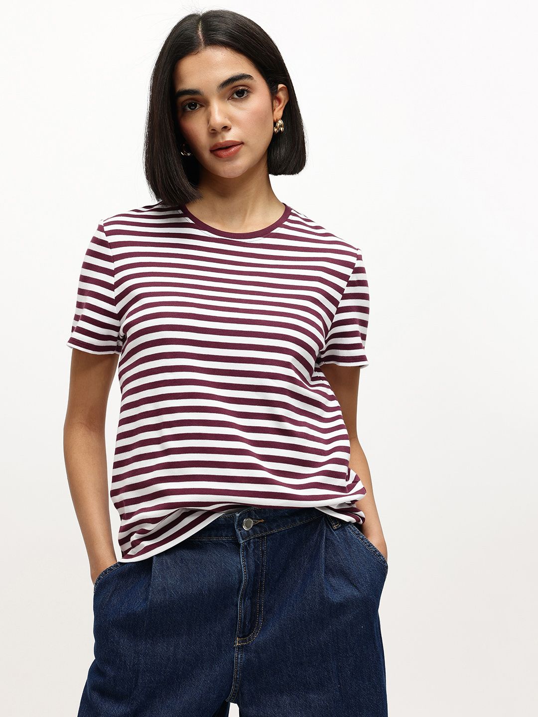 Striped Pure Cotton T-shirt