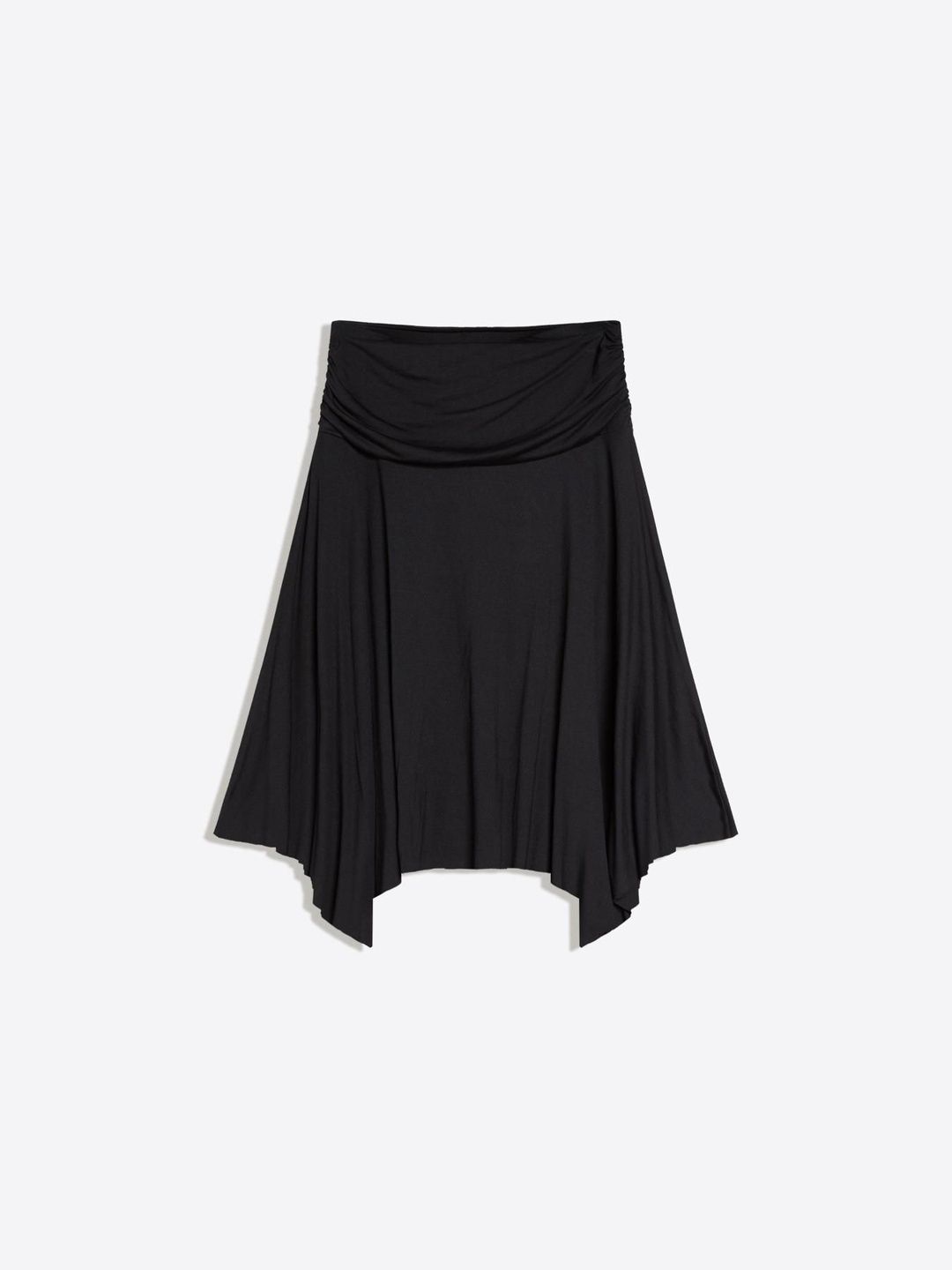Ruched midi skirt