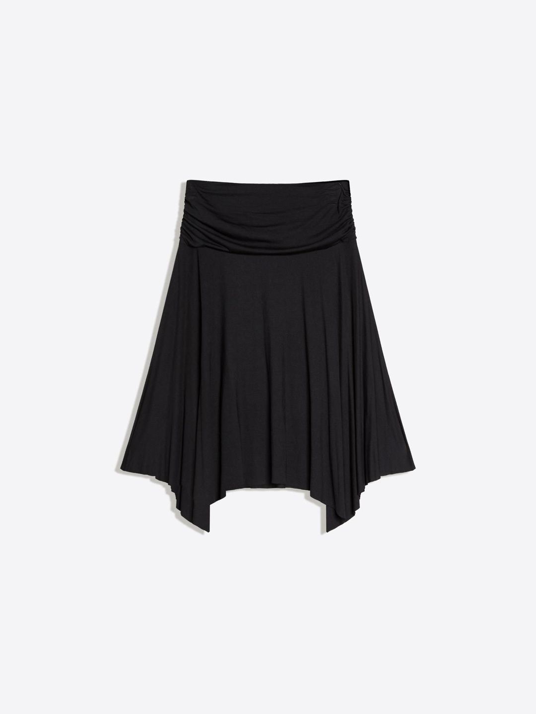 Ruched midi skirt