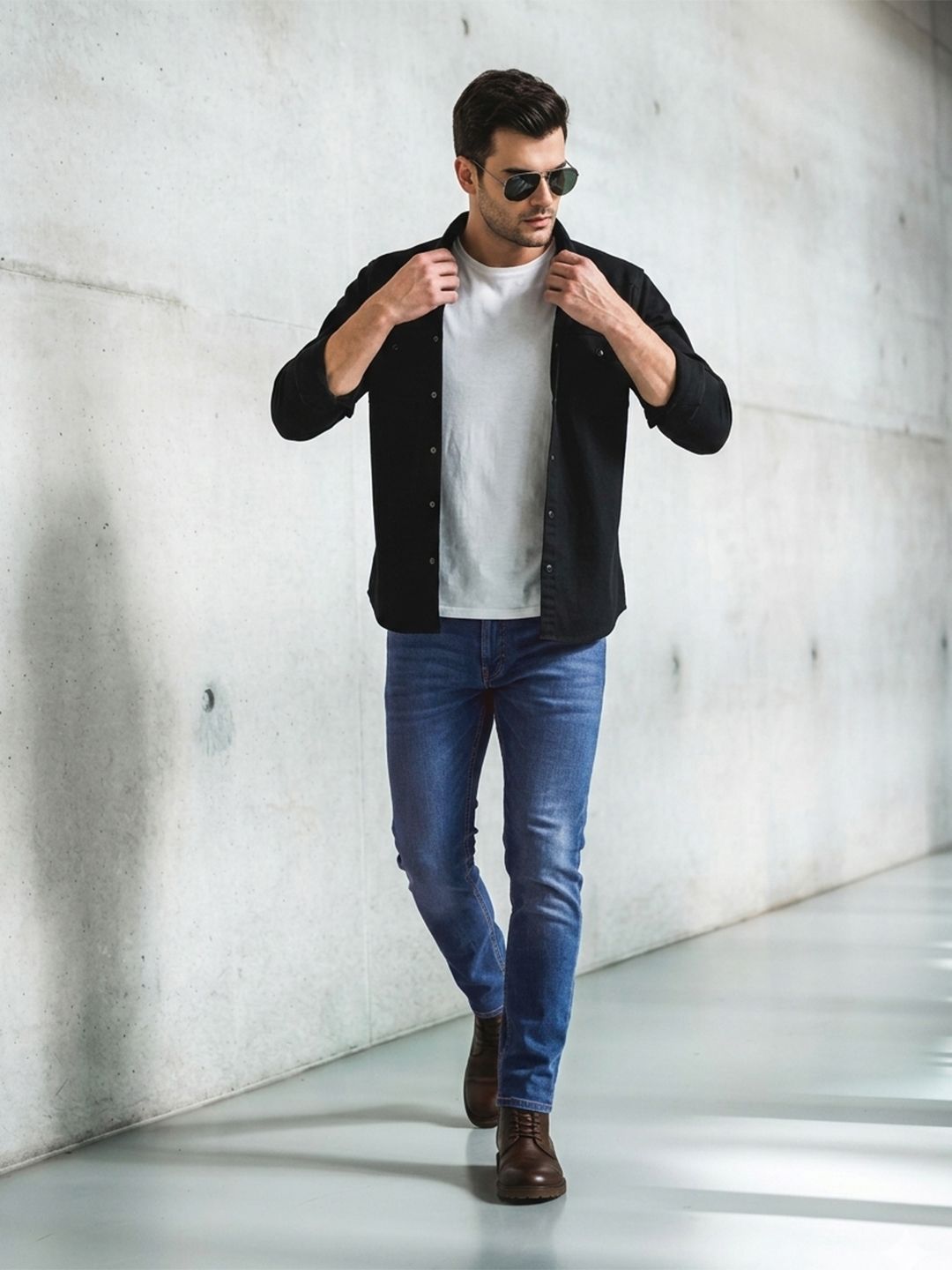 The Roadster Life Co. Men Slim Fit Stretchable Jeans With A Bag
